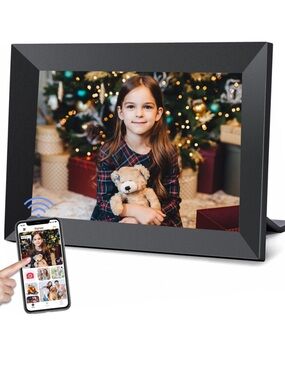 Frameo Digital Picture Frame WiFi Touchscreen - 10” Black - Works Perfectly